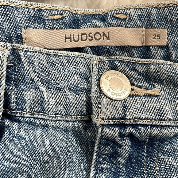 HUDSON JEANS Harlow Split Hem Ultrahigh Waist Cigarette Jeans in Stellar NEW - Picture 11 of 16